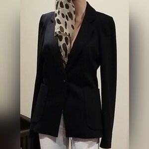 Vintage Anthropologie Blazer Jacket  by Cartonnier Dark Academia / Sz 4 / Black